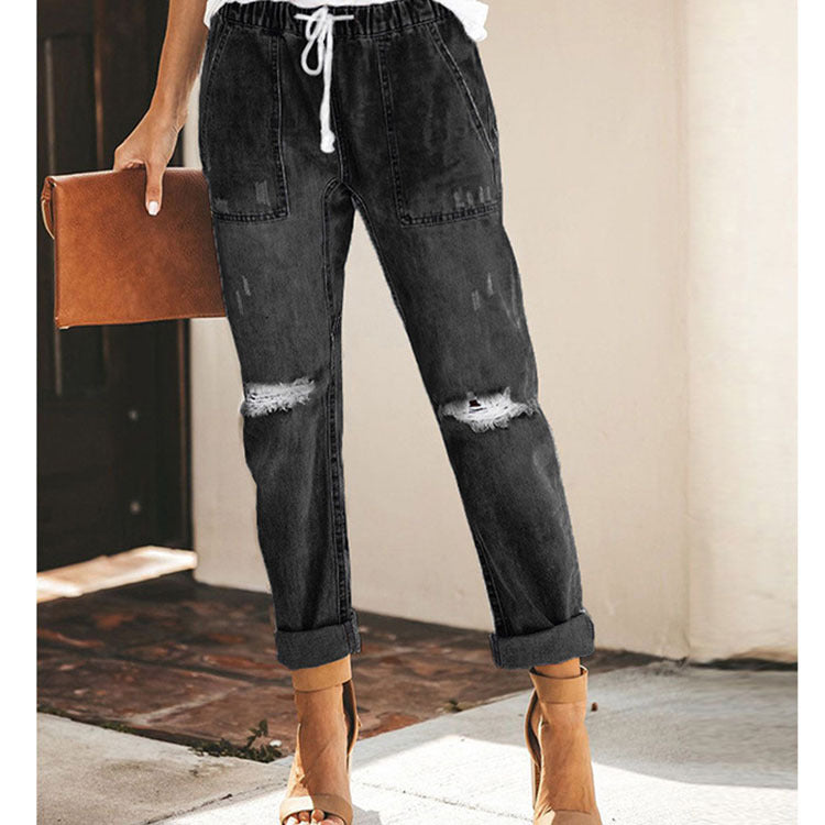 ChicDraw™ Drawstring Jeans