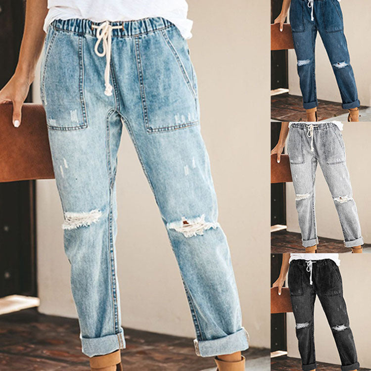 ChicDraw™ Drawstring Jeans