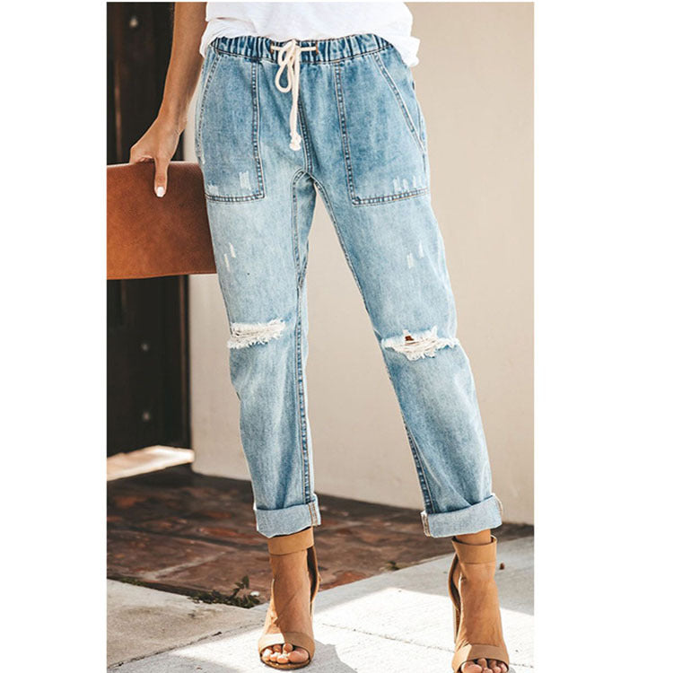 ChicDraw™ Drawstring Jeans