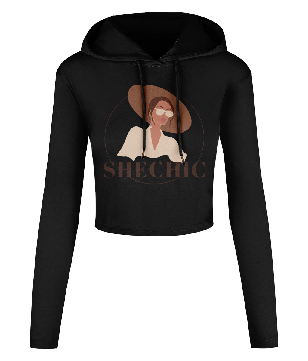 Women's Cropped Hooded T-shirt